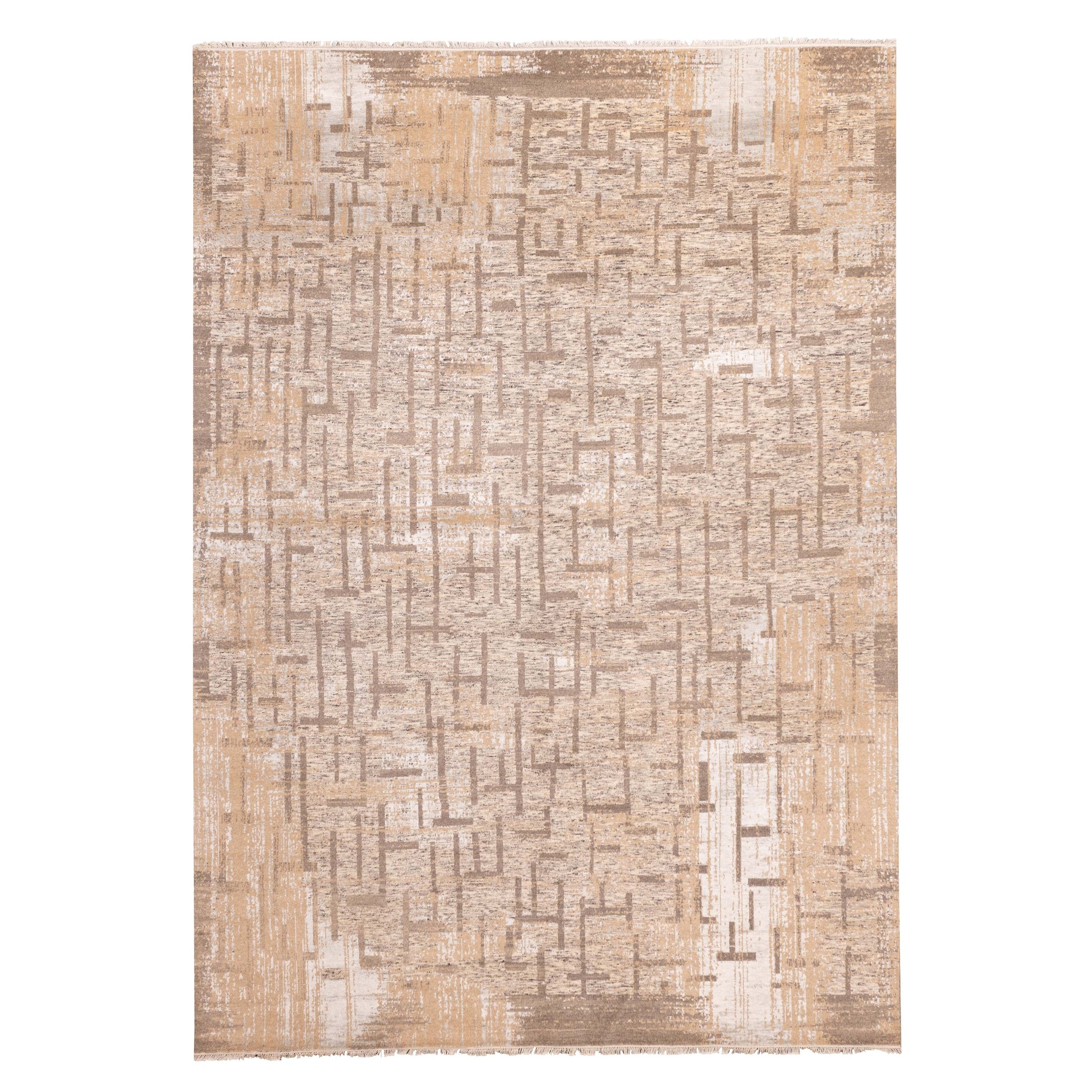 ECARPETGALLERY Hand-knotted Legacy Beige Silk, Wool Rug - 8'10 x 12'2