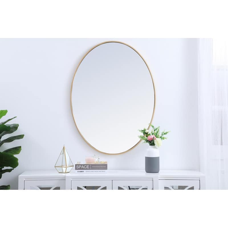 Carson Carrington Labbemala Metal Frame Oval Mirror