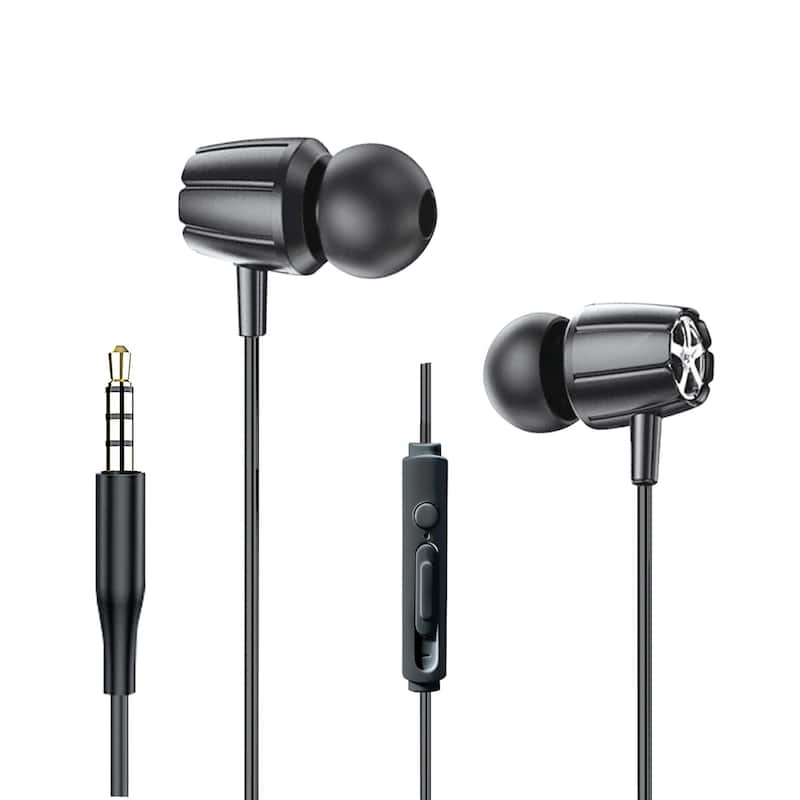 Xyst 3.5mm Stereo In-Ear Earbuds with Microphone - Black