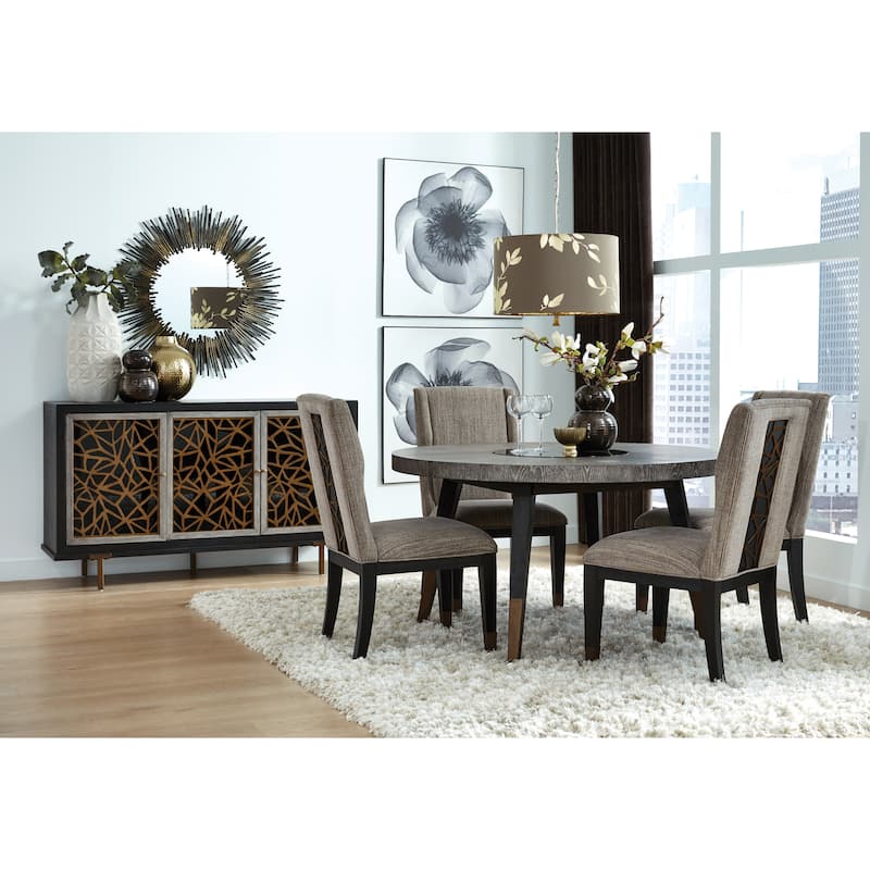 Magnussen Home Ryker Nocturn Black And Coventry Grey Server - 61.13''W x 18''D x 36''H