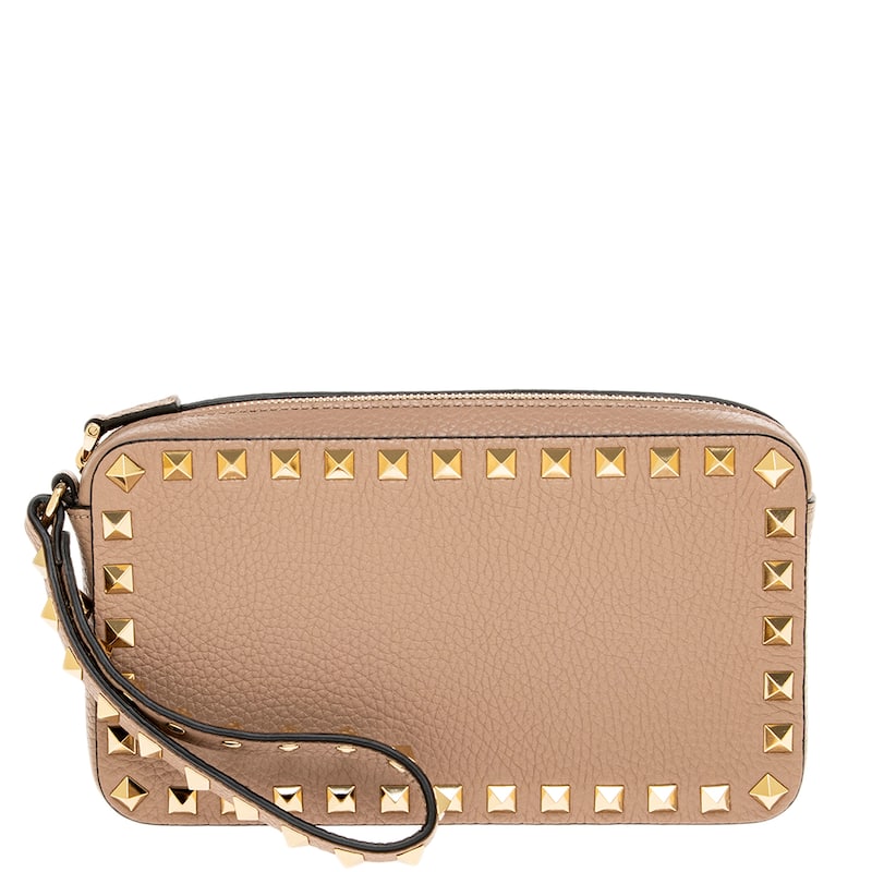 Valentino Rockstud Pochette Clutch - Poudre
