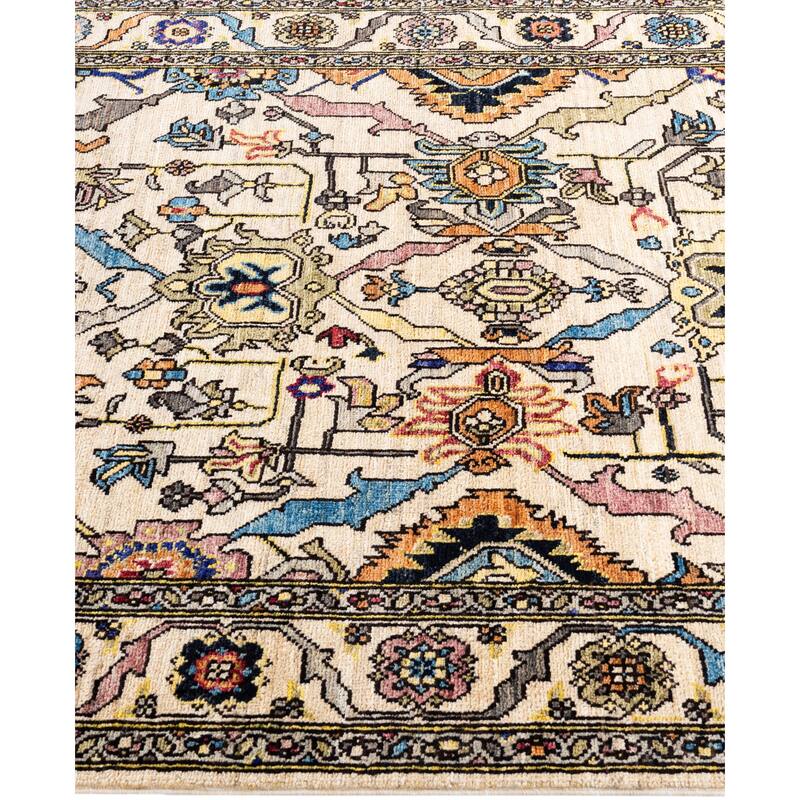 Serapi One-of-a-Kind Hand-Knotted Area Rug - Ivory - 4' 0" x 5' 11"