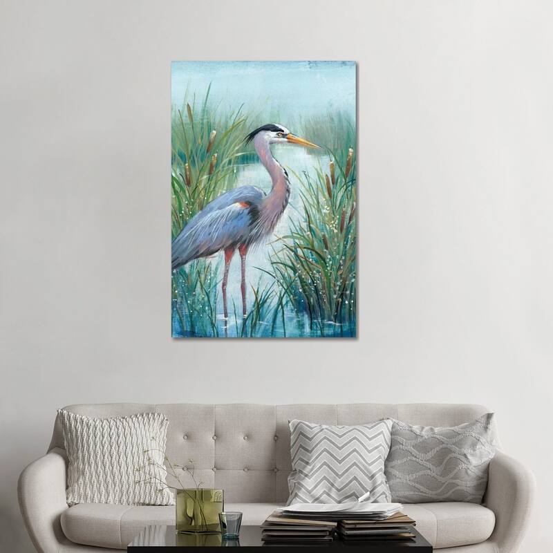 iCanvas "Marsh Heron I" by Tim OToole Canvas Print - 48x32x1.5