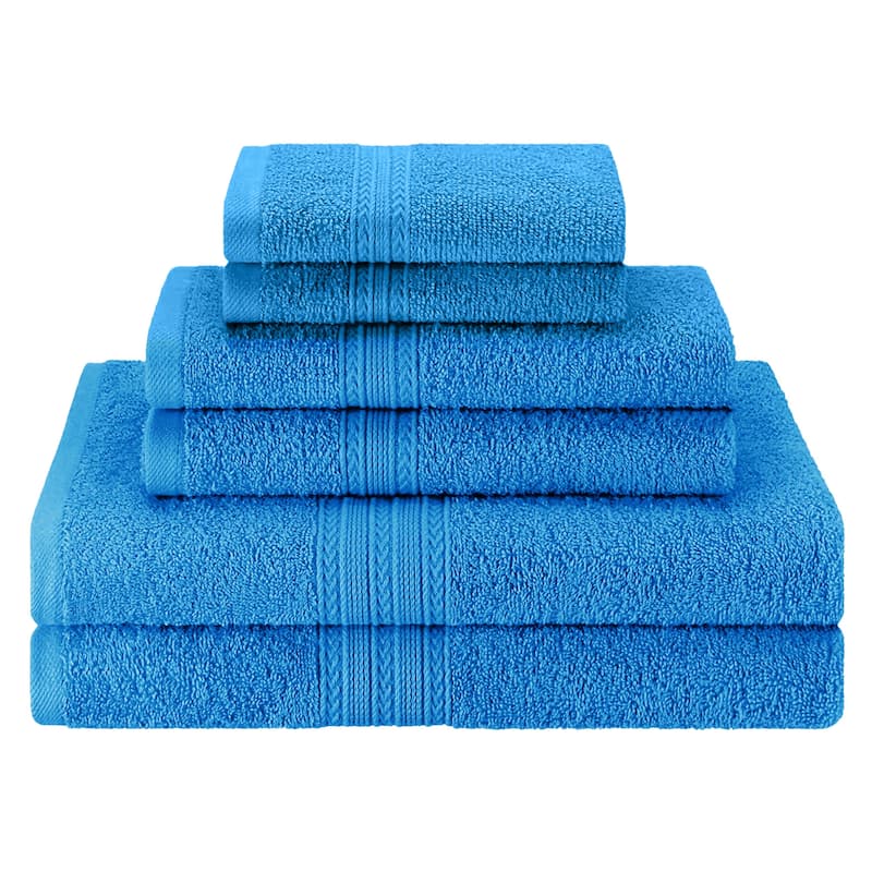 Eco-Friendly Sustainable Cotton 6-Piece Bathroom Towel Set