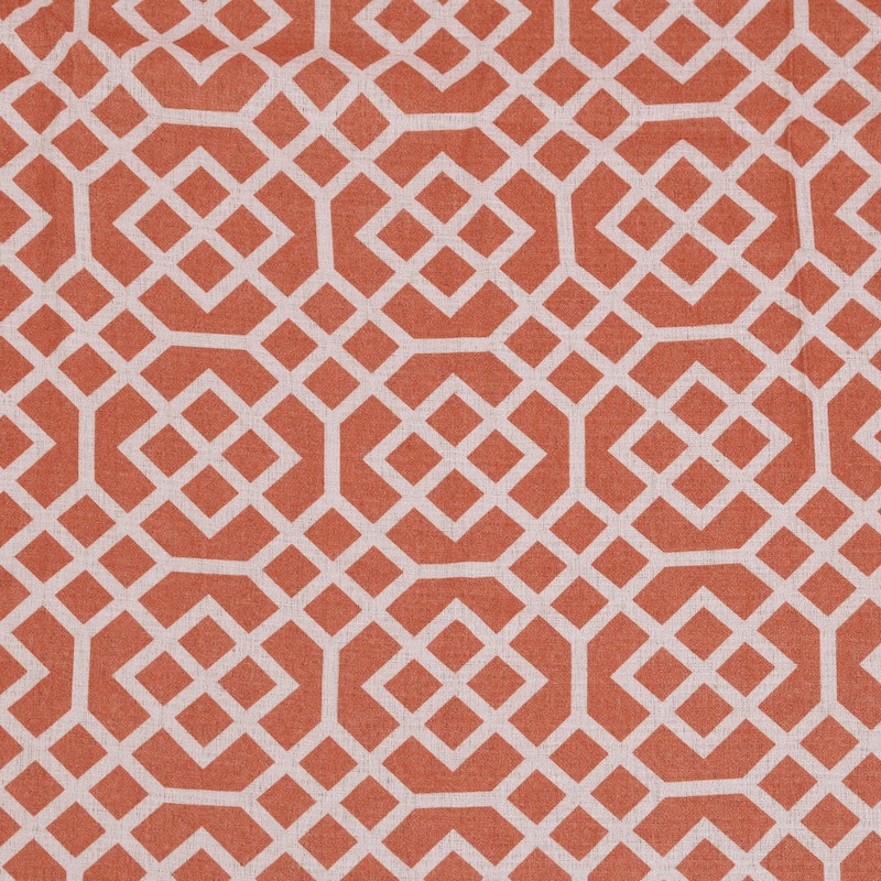 Superior Printed Honey Comb Sheer Grommet Curtain Panel Pair