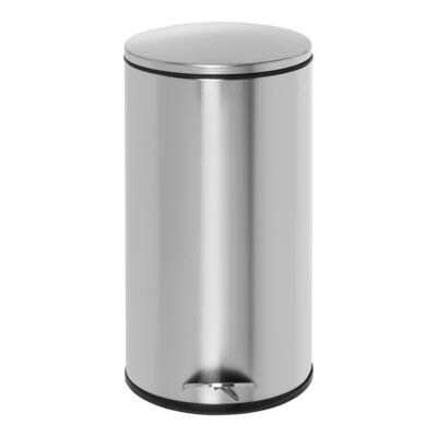Honey-Can-Do 30 L Silver Stainless Steel Step-On Trash Can