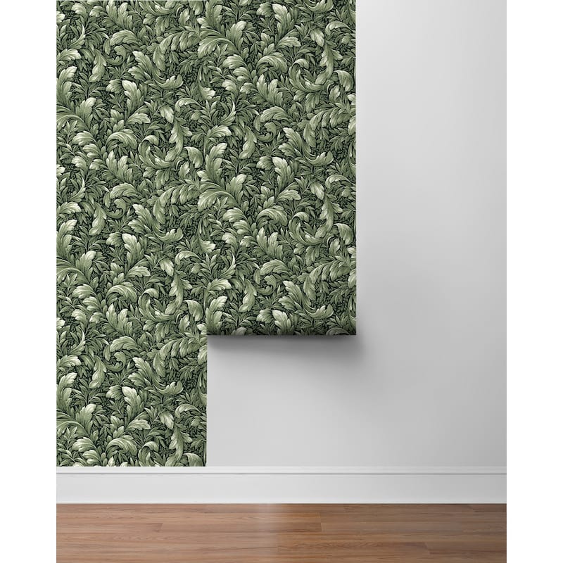 NextWall Acanthus Trail Peel and Stick Wallpaper