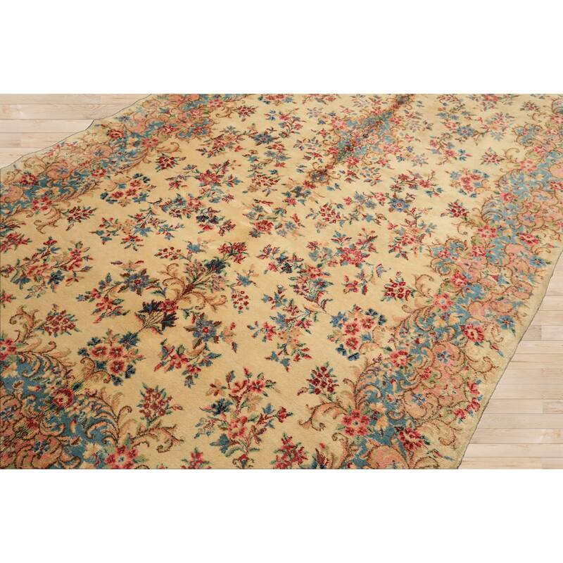 5'10''x12'3'' Hand Knotted Wool Ivory Modern & Contemporary 250 KPSI Rug - 5' 10'' x 12' 3''