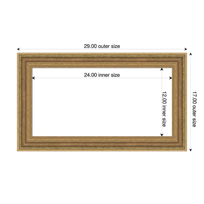 Elliot Gold Framed Dry Erase Magnetic Board - 29 x 17 in