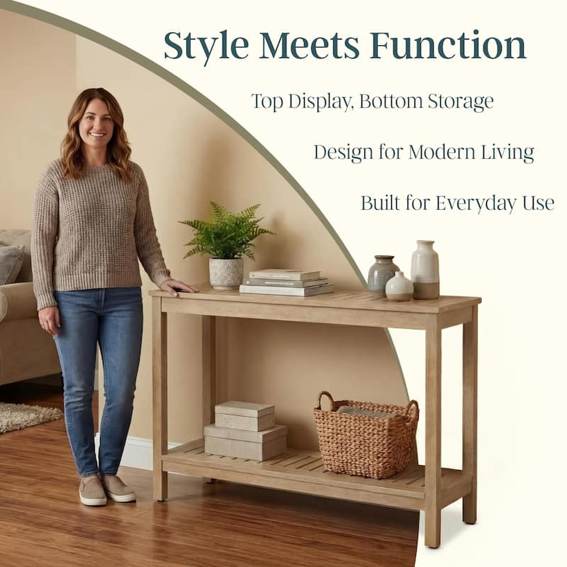 DTY Outdoor Living Longs Peak Eucalyptus Console Table