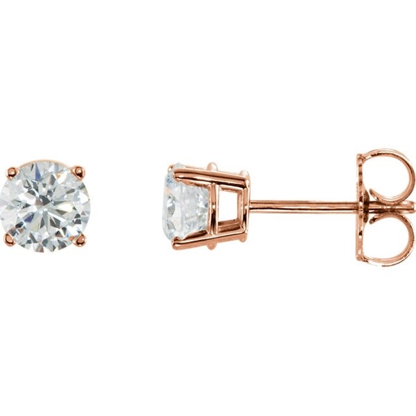 14k Rose Gold 1 3 Ctw Round Cut Diamond Stud Earrings Free 14k Rose Gold 1 3 Ctw Round Cut Diamond Stud Earrings