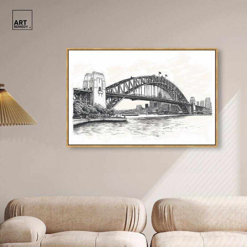 Lines of the Bridge Canvas by Art Remedy