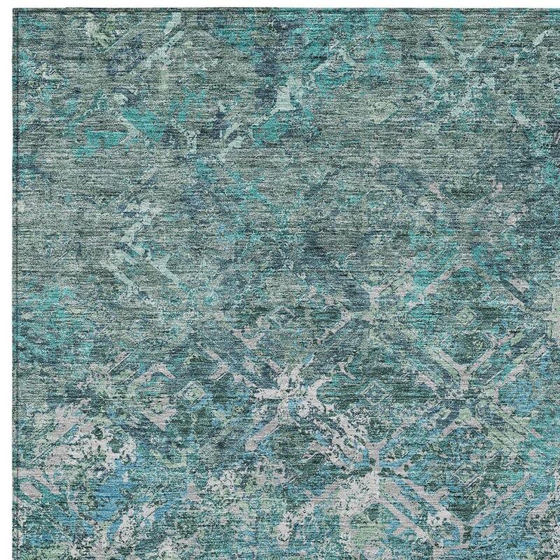 HomeRoots Geometric Transitional Rectangle Outdoor Rug