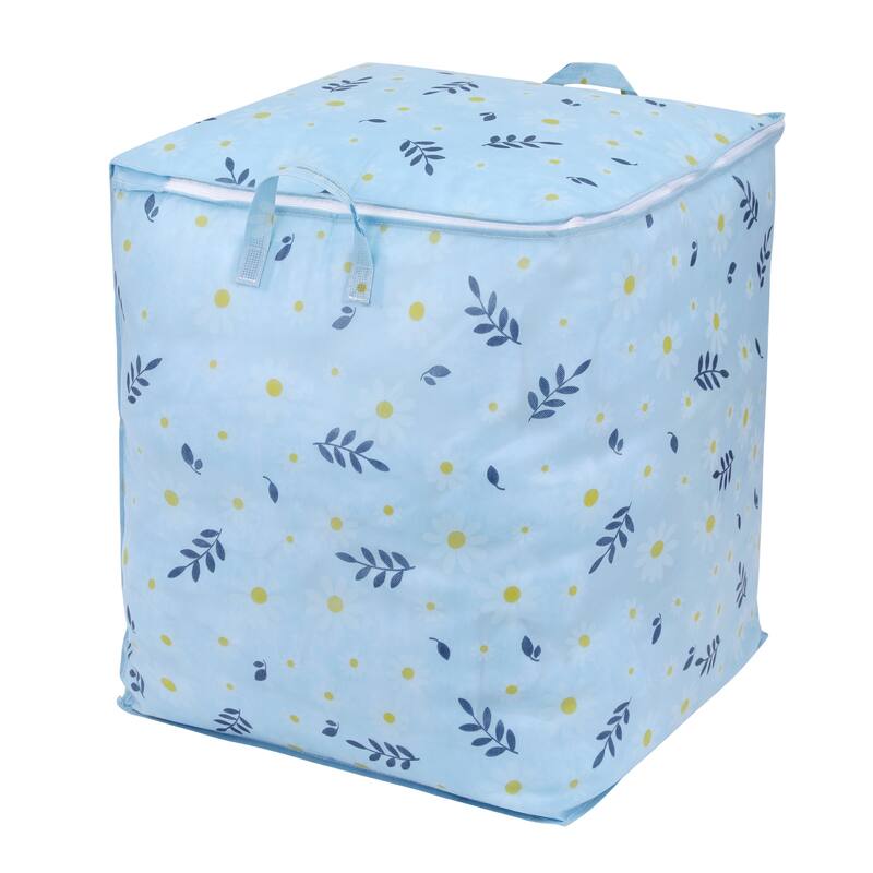 1 Pcs Clothes Storage, Moving Bags, for Organizing Clothing, Closet Organizers and Storage with Handles Beige - Blue - 20*20*28in