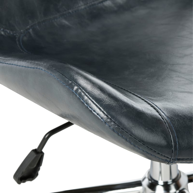 SAFAVIEH Mireya Brown/ Chrome Swivel Office Chair - 22Wx26Dx32H
