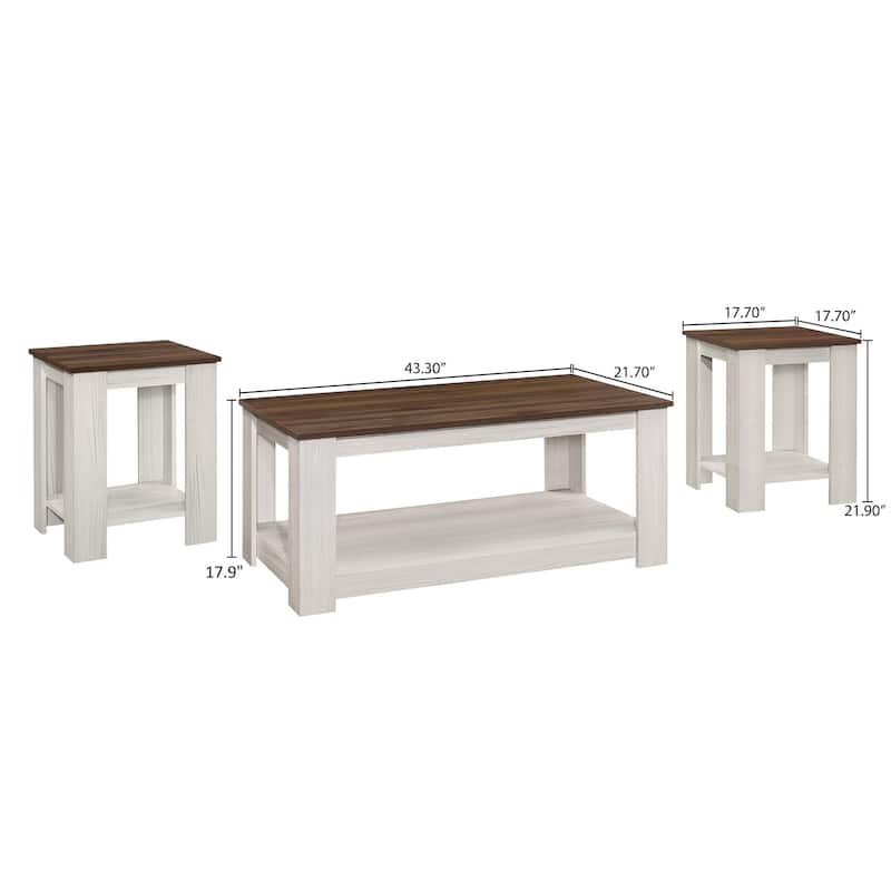 Gloria 3 pieces Coffee Table Set