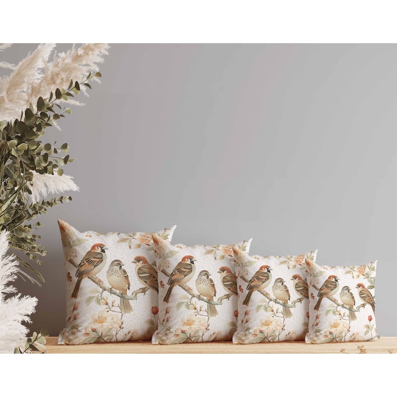 Branch Buddies Indoor/Outdoor Reversible Throw Pillow Pink and Green