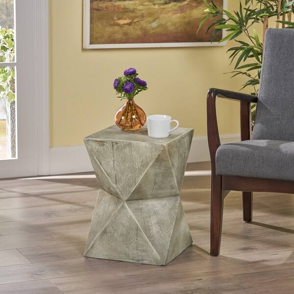 Bryleigh Indoor Lightweight Concrete Accent Table by Christopher Knight