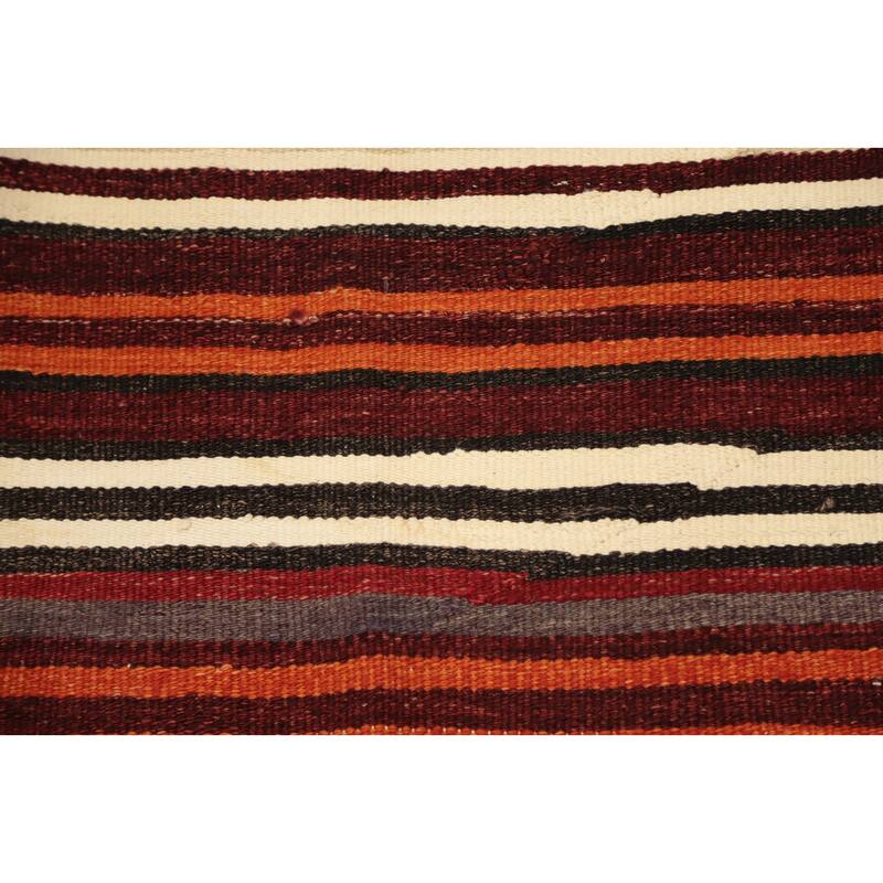 Hand Woven Oriental 100% Wool Carpet Southwestern Geometric Multi-Colored Kilim Area Rug - 9' 0'' X 4' 8''