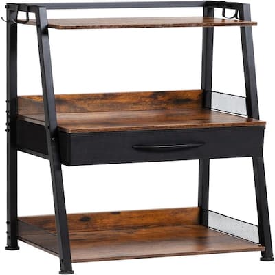 3 Tier Bathroom Ladder Shelf - 11.22"D x 14.88"W x 30.51"H