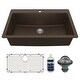 preview thumbnail 44 of 59, Karran QT-812 Top Mount 33 in. Large Single Bowl Quartz Kitchen Sink Kit