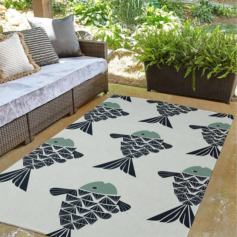 Fish Tales Nautical Indoor/Outdoor Rug