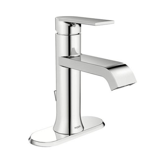 Moen Genta 1.2 GPM Single Hole Bathroom Faucet with Pop-Up Drain - Chrome