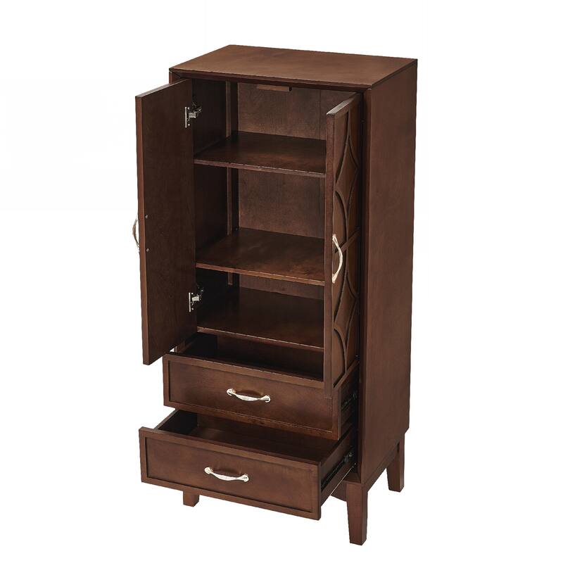 Retro Storage Cabinet with Doors and Drawers for Entryway Hallway Living Room Kitchen