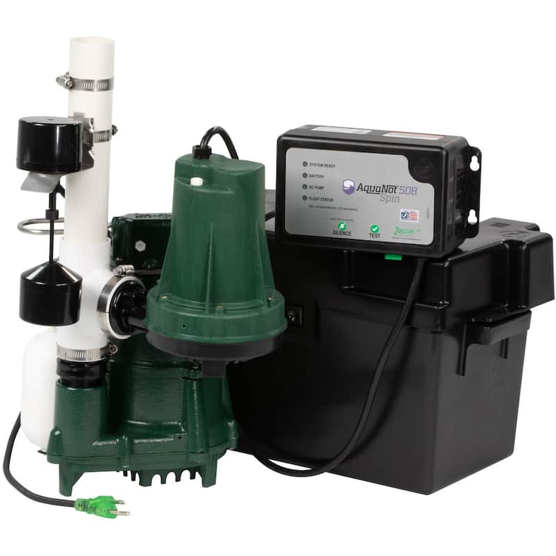 Zoeller 12 V Submersible Battery Back-Up Sump Pump System - Natural - Natural