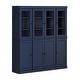 preview thumbnail 19 of 145, Palace Imports 100% Solid Wood Pantry Cabinet, Adjustable Shelves, 65" Wide, 71.5" Tall - 65" x 71.5" Navy - 4 Clear Glass-4 Solid