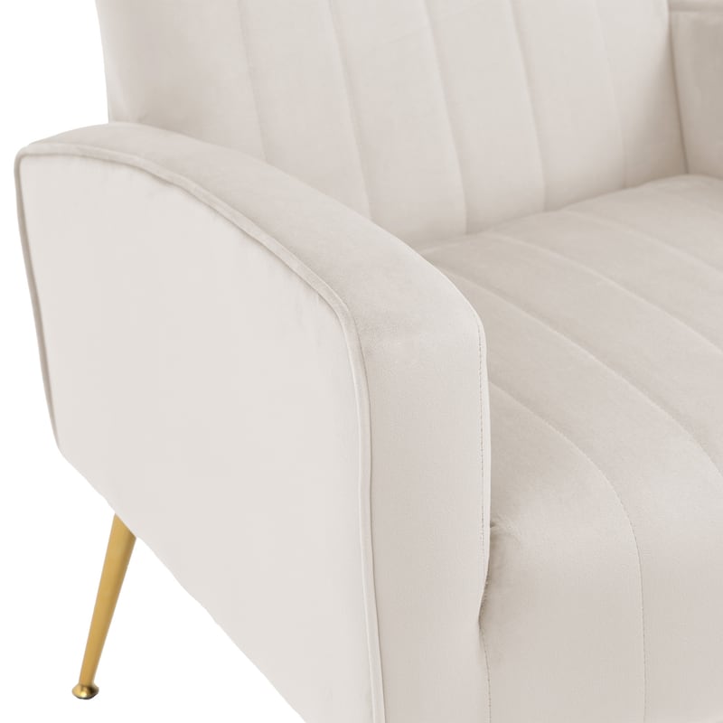 Velvet Wingback Accent Chairs with Metal Legs for Living Room