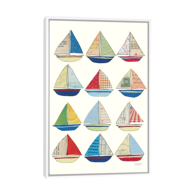 iCanvas "Wind And Waves VII" by Courtney Prahl Framed Canvas Print - White - 40x26