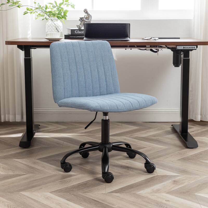 Masar Fabric Swivel Office Chair with Adjustable Height, Metal Base, and Breathable Upholstery