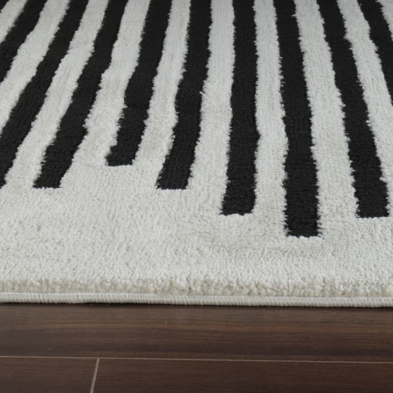 Bewi Distressed Abstract Modern Stain Resistant Woven Soft Area Rug By HomeRoots