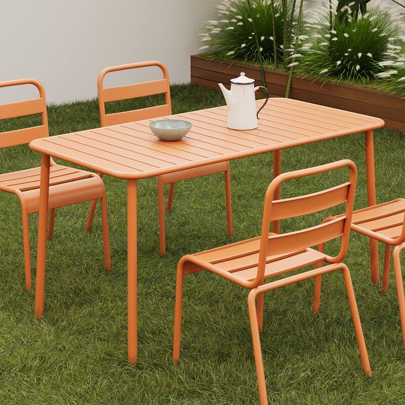 Long Table Outdoor Dining Table Villa Courtyard Balcony Table Outdoor Leisure Table Simple Garden Waterproof Table