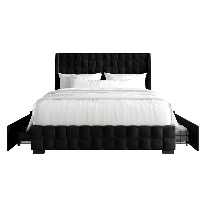 CraftPorch Minimalist Platform Bed - Black - Full