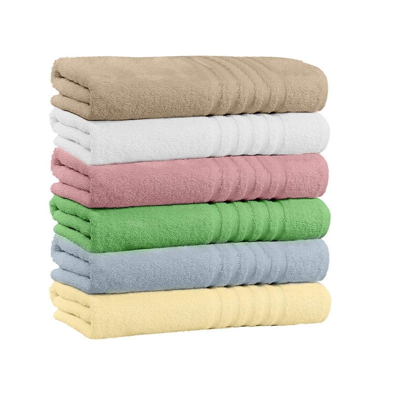 Ample Decor Bath Towel 30 x 54 inch Pack of 8 600 GSM 100% Cotton