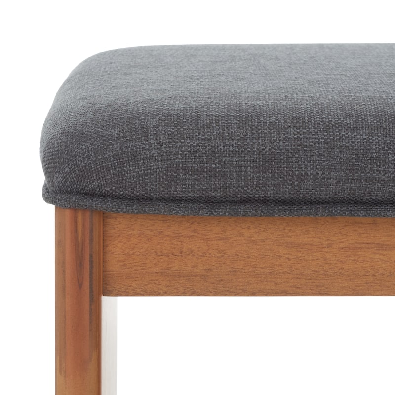 SAFAVIEH Marilla Open Shelf Bench with Cushion - 20" W x 15" D x 18" H - 20Wx15Dx18H