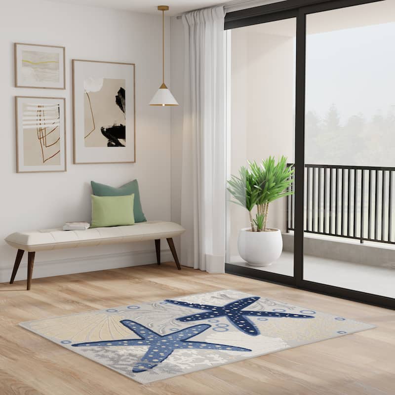 Nourison Alice Indoor/Outdoor Graphic Area Rug