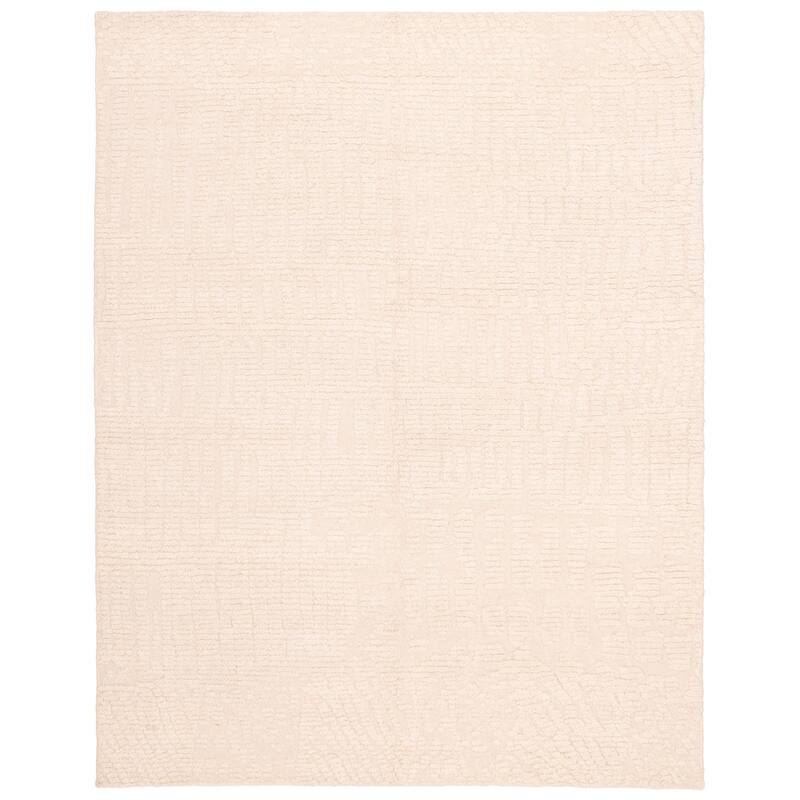 ECARPETGALLERY Hand-knotted Looma Cream Wool Rug - 7'9 x 9'11
