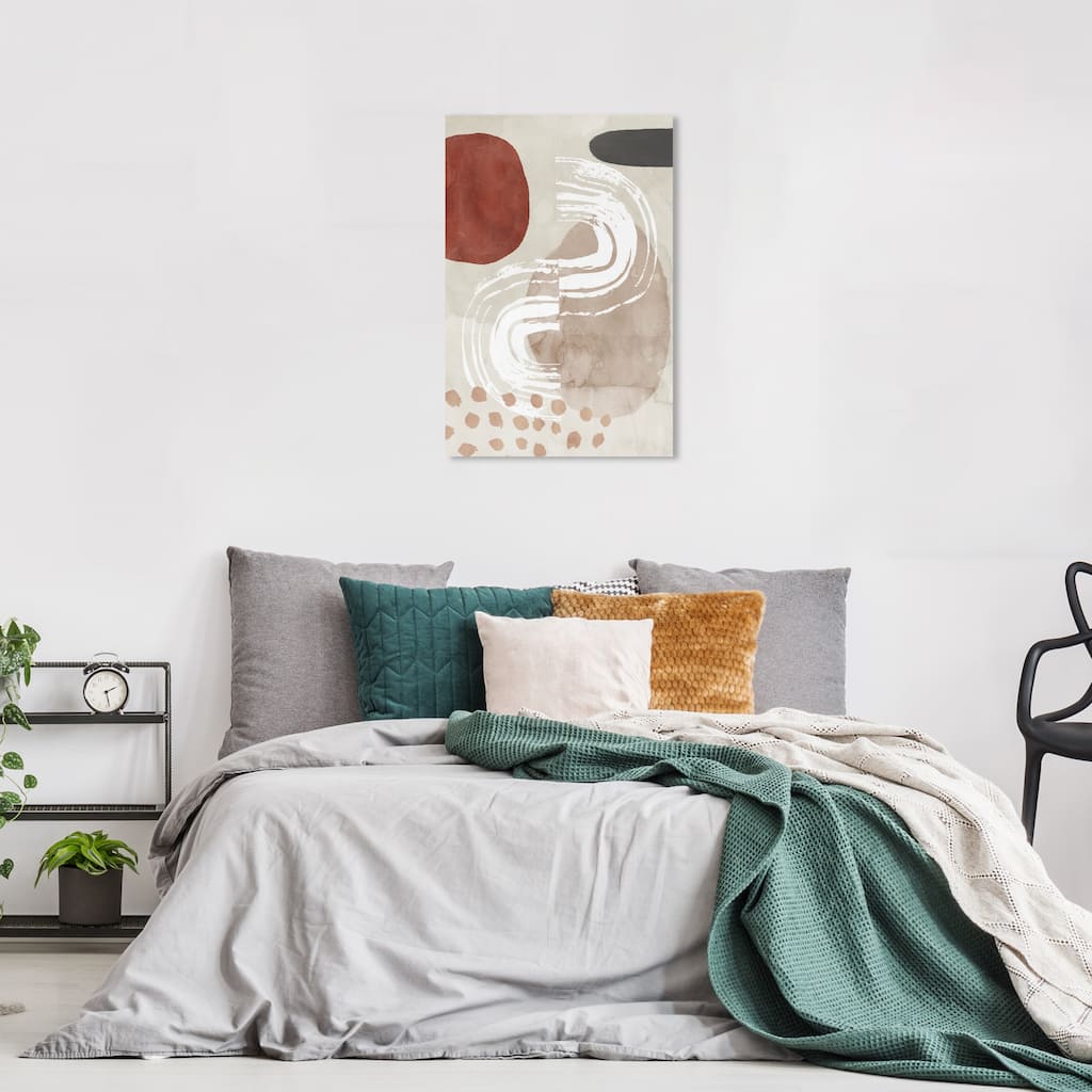 Wynwood Studio Canvas Abstract Motion in Dreams Brown and Modern & Contemporary Wall Art Canvas Print