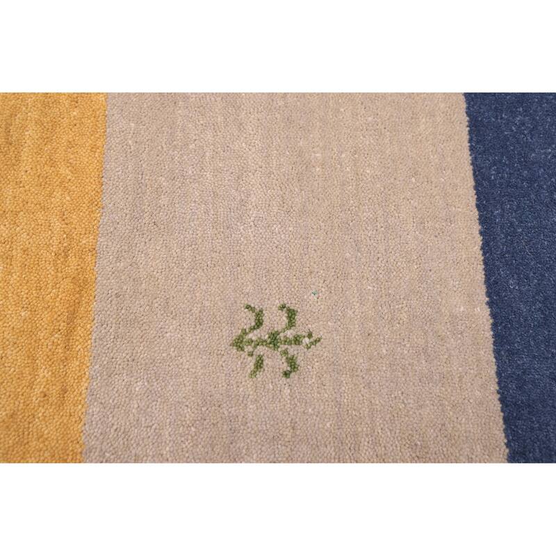 ECARPETGALLERY Hand Loomed Kashkuli Gabbeh Light Grey Wool Rug - 6'9 x 9'8