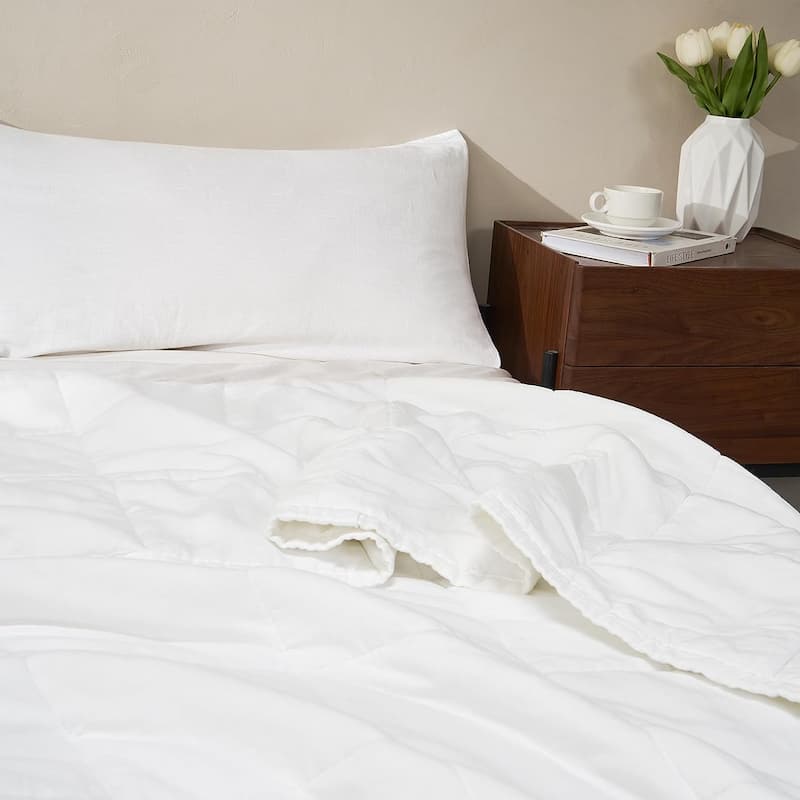 Dark Sky Reserve® - Bamboo Linen Comforter - Portugal Made - Pure White