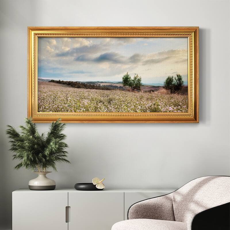 Tuscan Wildflowers Premium Framed Canvas- Ready to Hang
