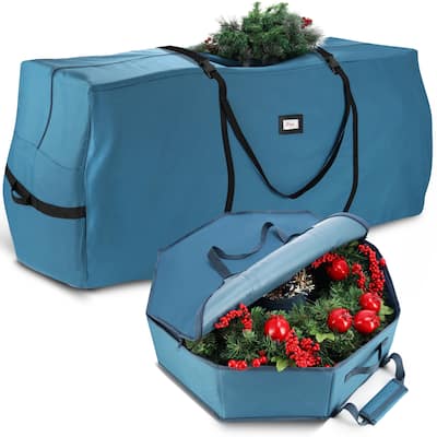 Hearth & Harbor Christmas Storage Containers, Christmas Tree, Wreath & Ornaments Storage Bag