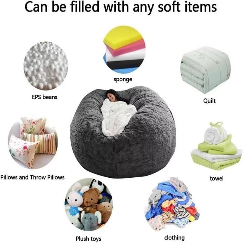 Bean Bag Chair Cover (No Filler) 5ft(135 * 65cm)