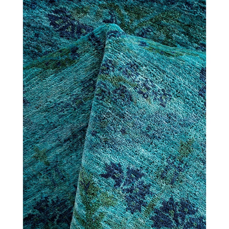 Vibrance One-of-a-Kind Hand-Knotted Area Rug - Blue, 6' 1" x 6' 1" - 6' 1" x 6' 1"