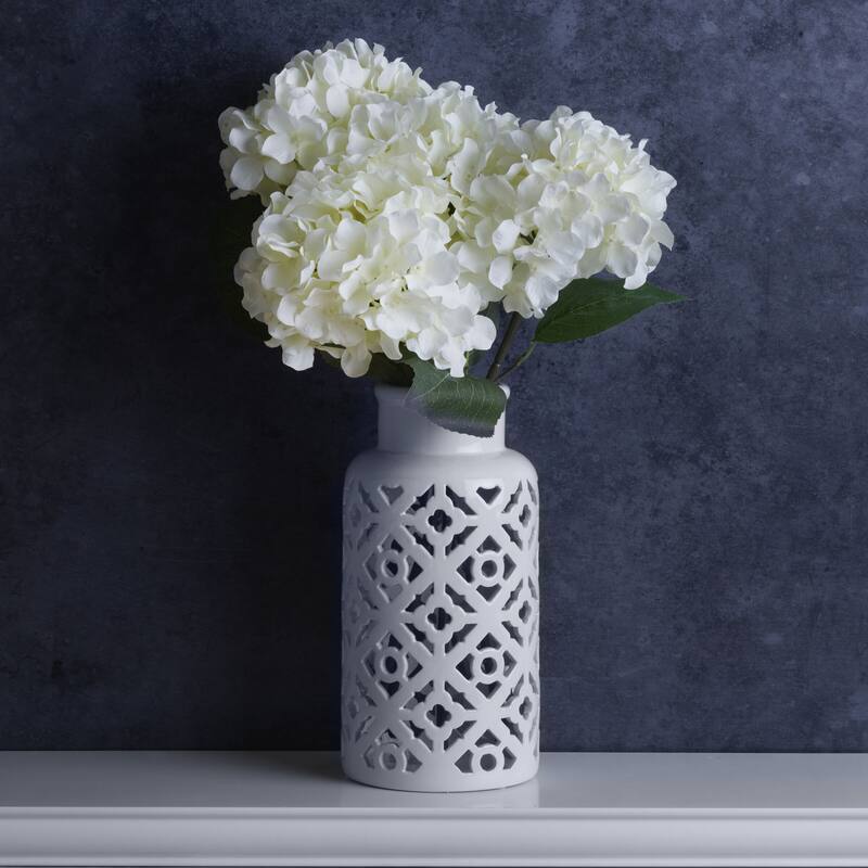 Elements Set of 6 Artificial Hydrangea, 18 Inch - N/A