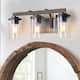 Farmhouse Cylinder Glass Vanity Lights Linear Wall Sconces - 3-lights-W20"*H8.7"*E6.3" 