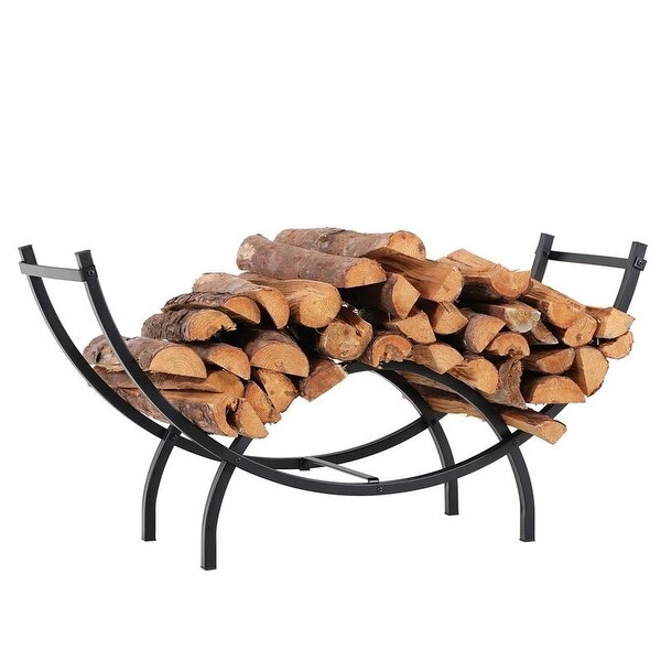 PHI VILLA 40 Inch Heavy Duty Large Curved Indoor Outdoor Firewood